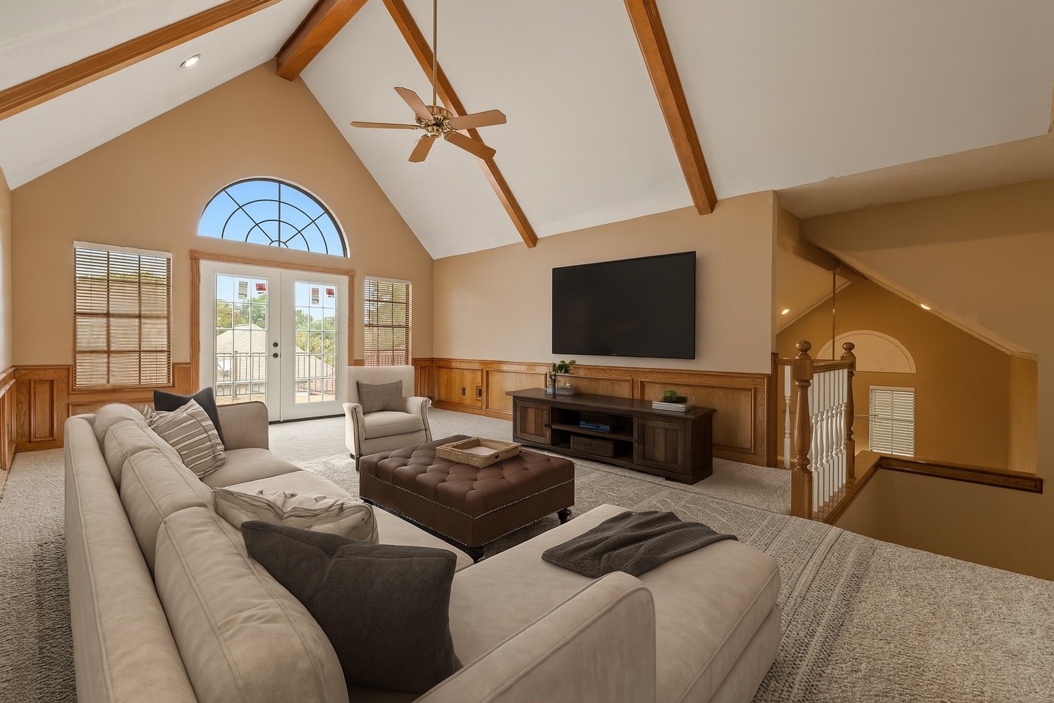 5802 Ashmere Lane Spring, TX 77379 - Photo 11 of 19 a living room with furniture and a flat screen tv