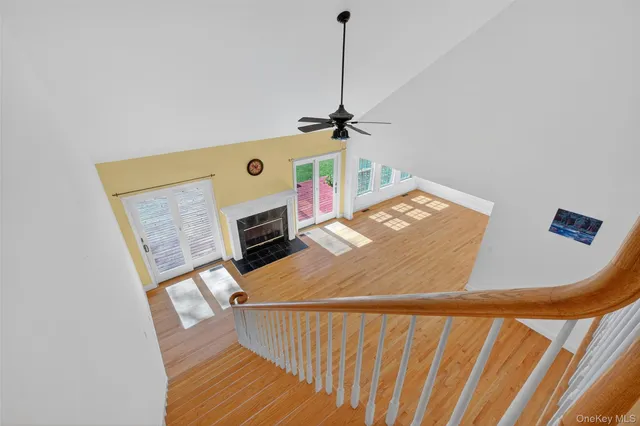 a view of a living room with a flat screen tv