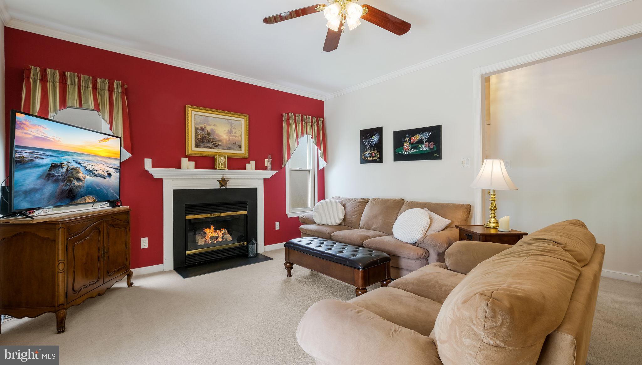 4504 Old Oak Road Doylestown, PA 18902 - Photo 16 of 40 Gas fireplace with sliders to the yard