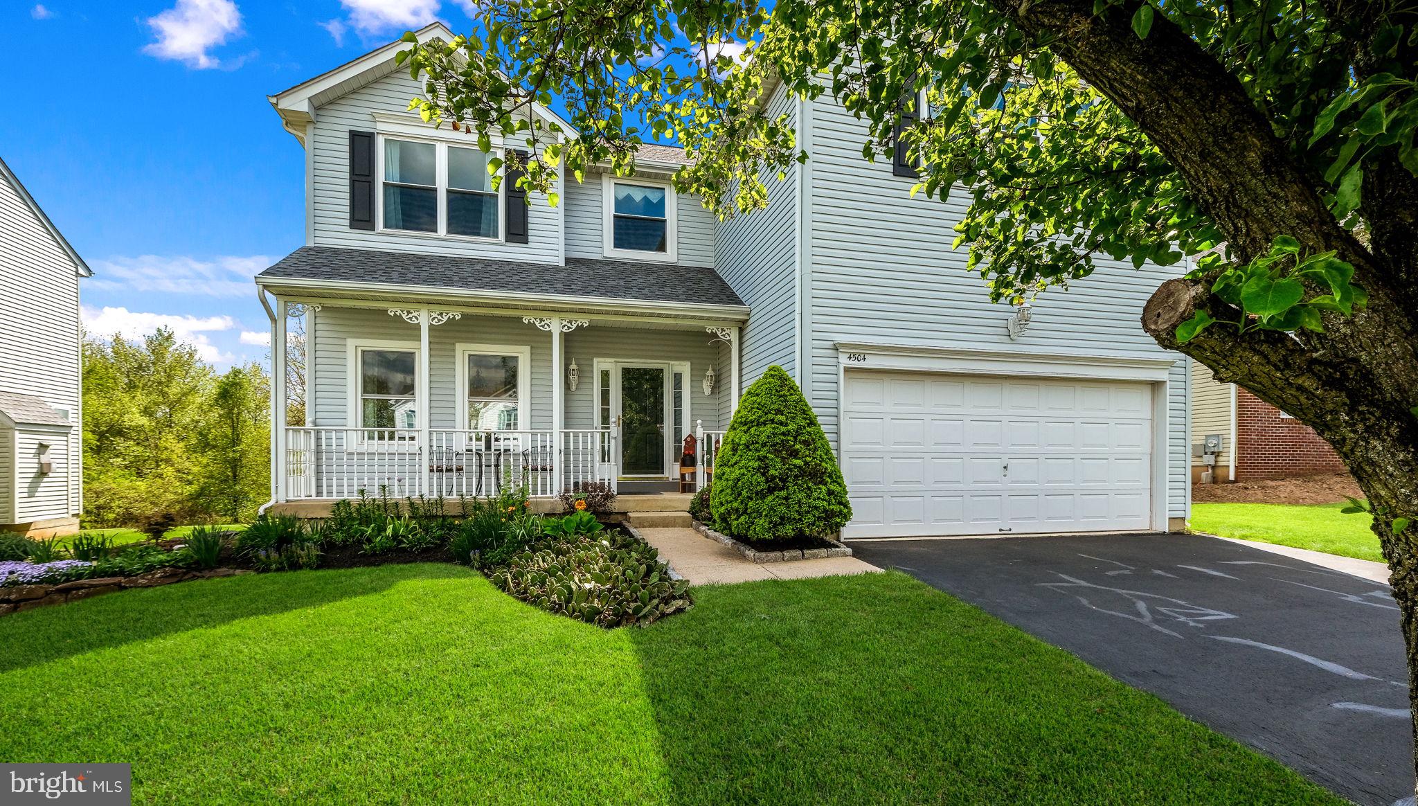 4504 Old Oak Road Doylestown, PA 18902 - Photo 2 of 40 Manicured landscaping w garden on side