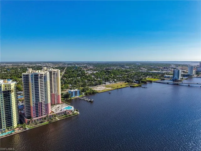 a view of a city with tall buildings