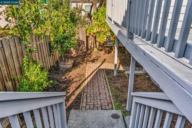 a view of a chairs in patio