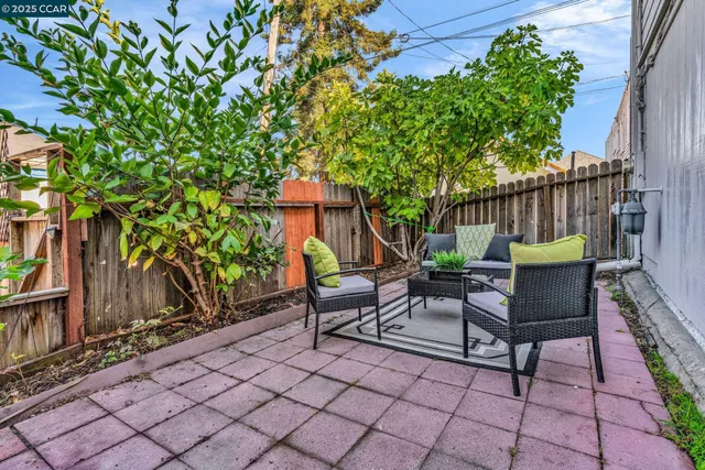 a workspace with furniture and wooden floor
