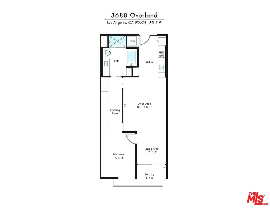 3688 Overland Avenue, Unit 309 Los Angeles, CA 90034 - Photo 15 of 33 a picture of a floor plan