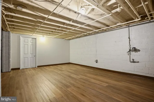 a utility room with cabinets