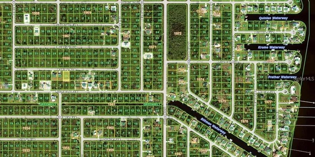 a view of a city view lush green space