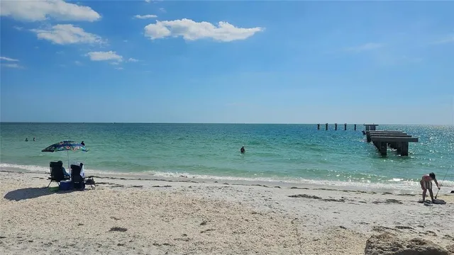 a view of a lake and a beach