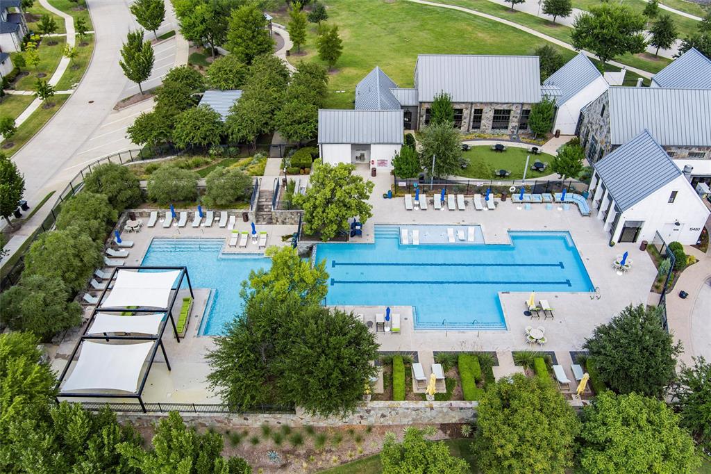8492 Chapote Road Frisco, TX 75035 - Photo 39 of 40 Aerial view of the community clubhouse and pool.