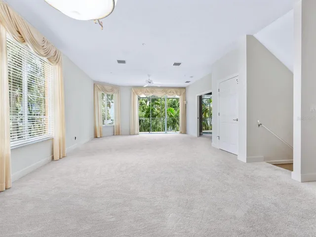 a view of large room with front door