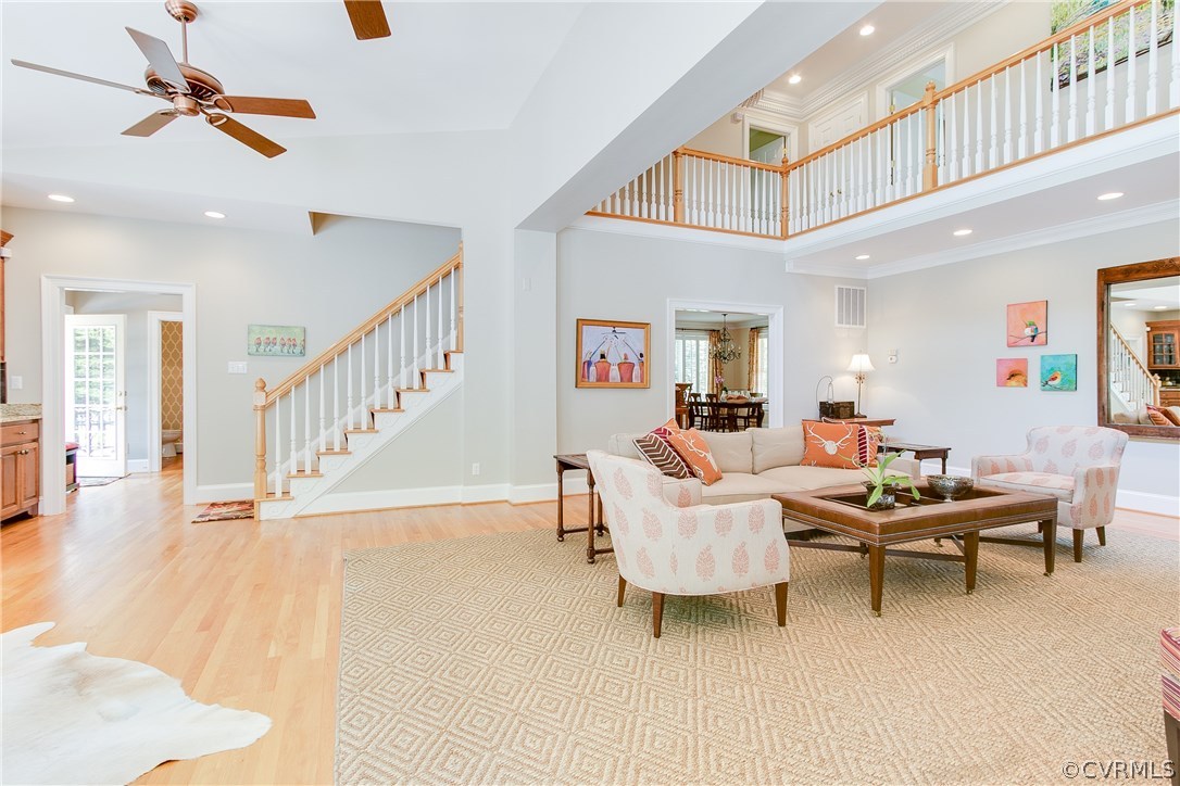 3660 Lansdowne Road Midlothian, VA 23113 - Photo 13 of 50 a living room with furniture and a ceiling fan