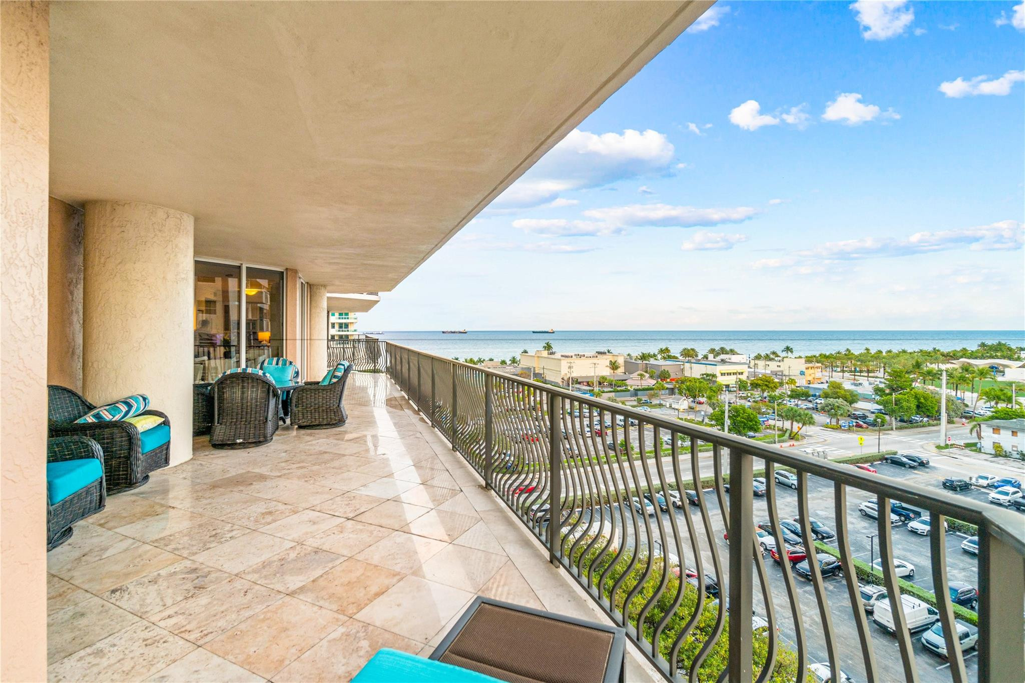 100 South Birch Road, Unit 904 Fort Lauderdale, FL 33316 - Photo 30 of 51 a view of balcony with workspace