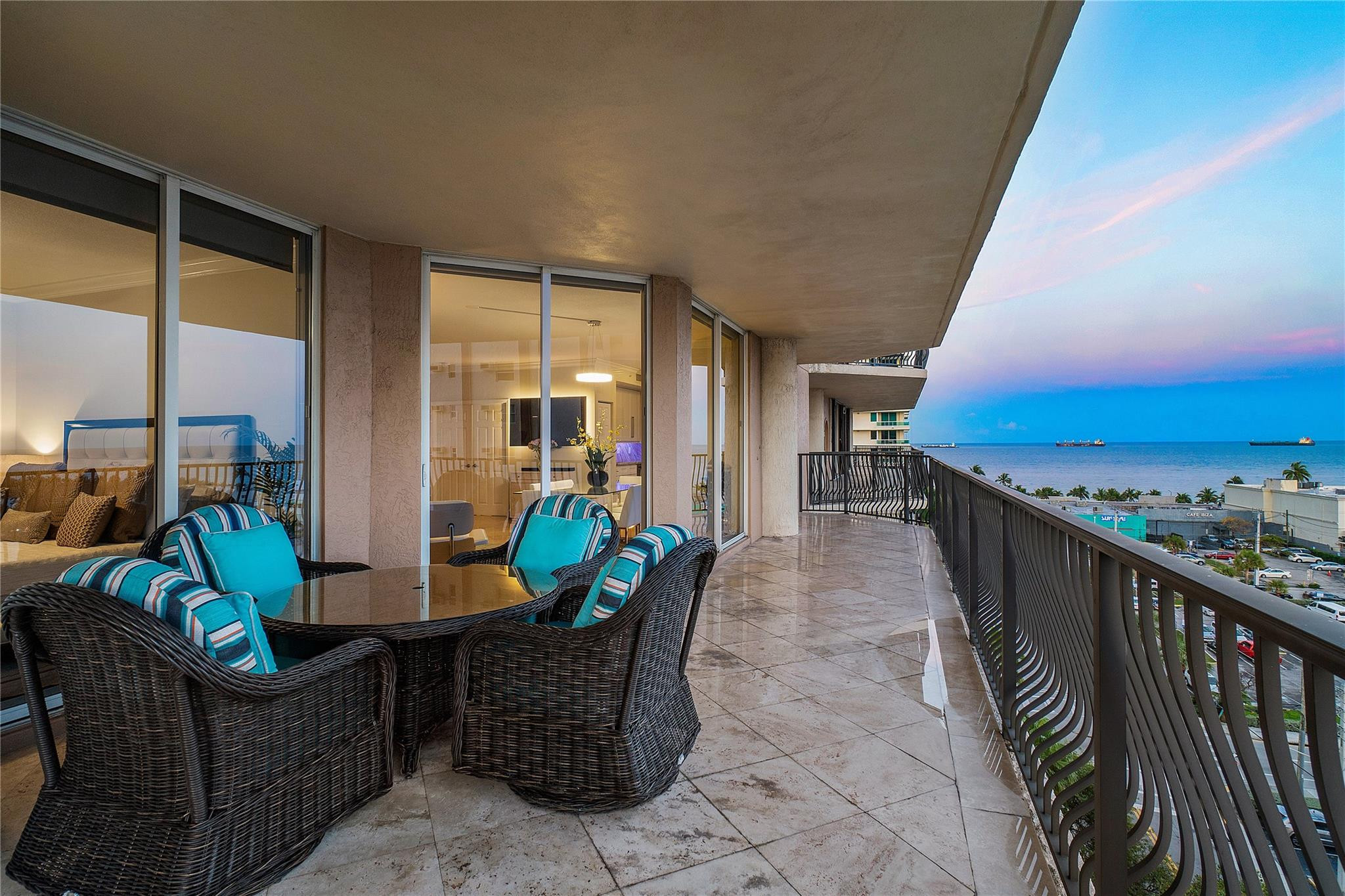 100 South Birch Road, Unit 904 Fort Lauderdale, FL 33316 - Photo 5 of 51 a view of balcony with furniture