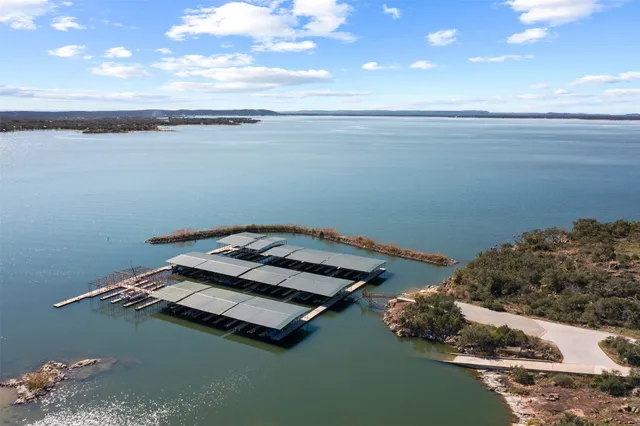 a view of a lake from a yard