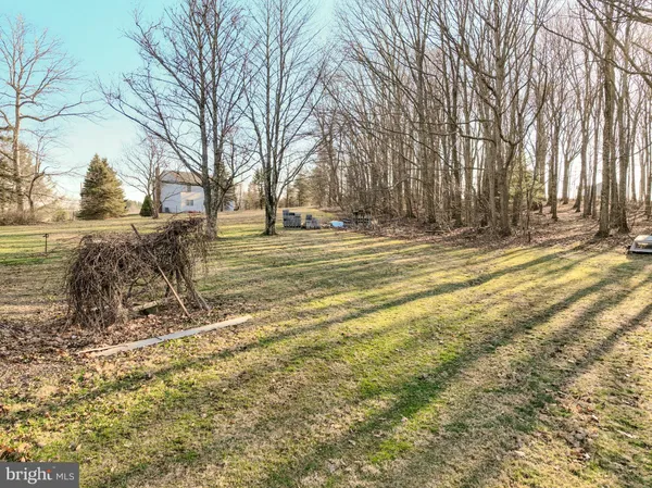 a view of a yard with a house and trees
