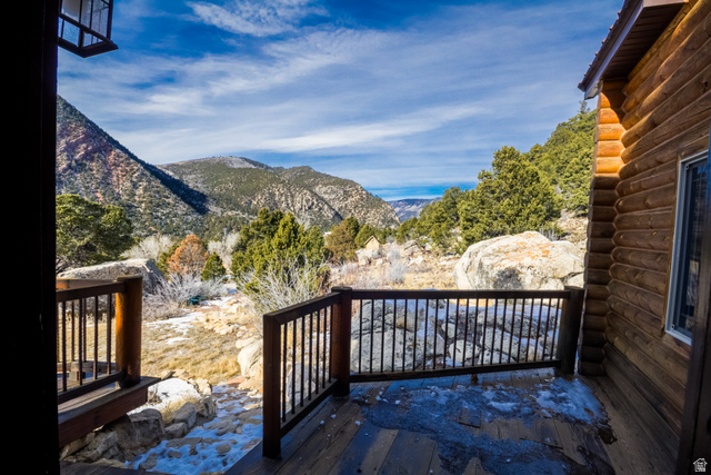 18906 North Canyon Road Whiterocks, UT 84085 - Photo 50 of 65 Deck with a mountain view