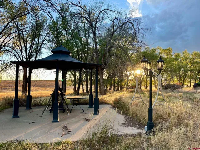 a view of outdoor space with seating area