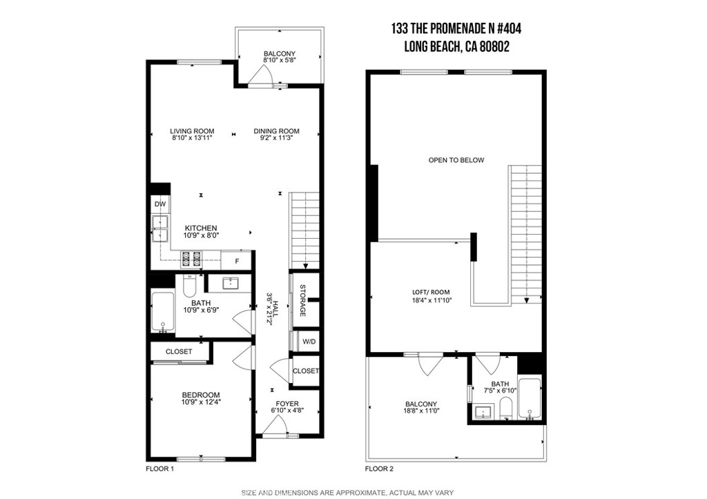 133 The, Unit 404 Long Beach, CA 90802 - Photo 3 of 27 a picture of a floor plan