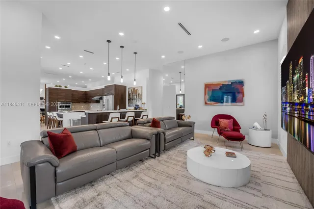 a bedroom with a bed and a view of bathroom