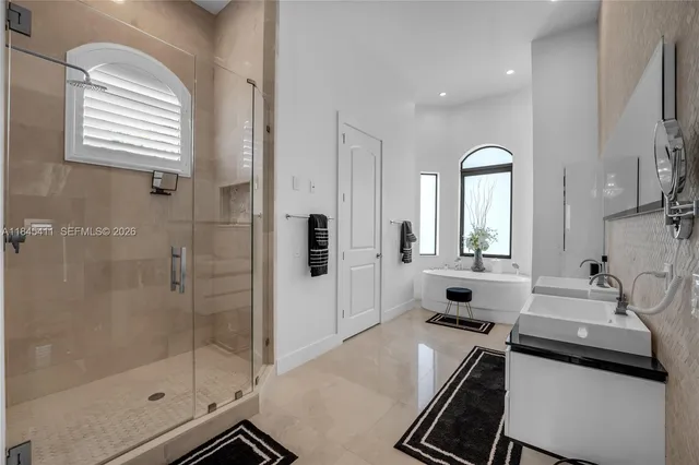 a view of a water fountain in the middle of a building