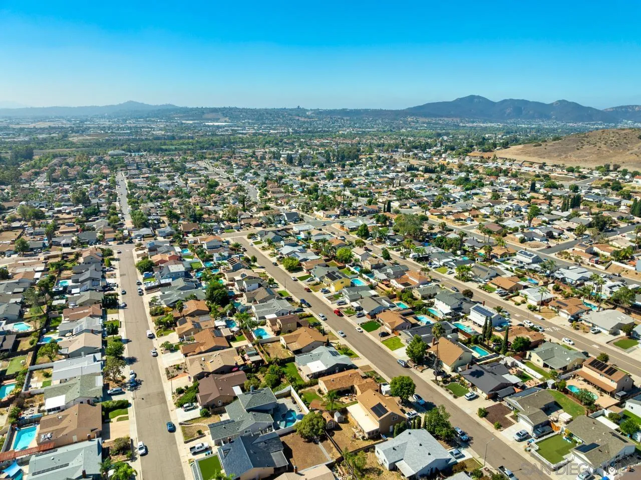 10113 Gem Tree Way Santee, CA 92071 - Photo 47 of 49 an aerial view of residential building and trees