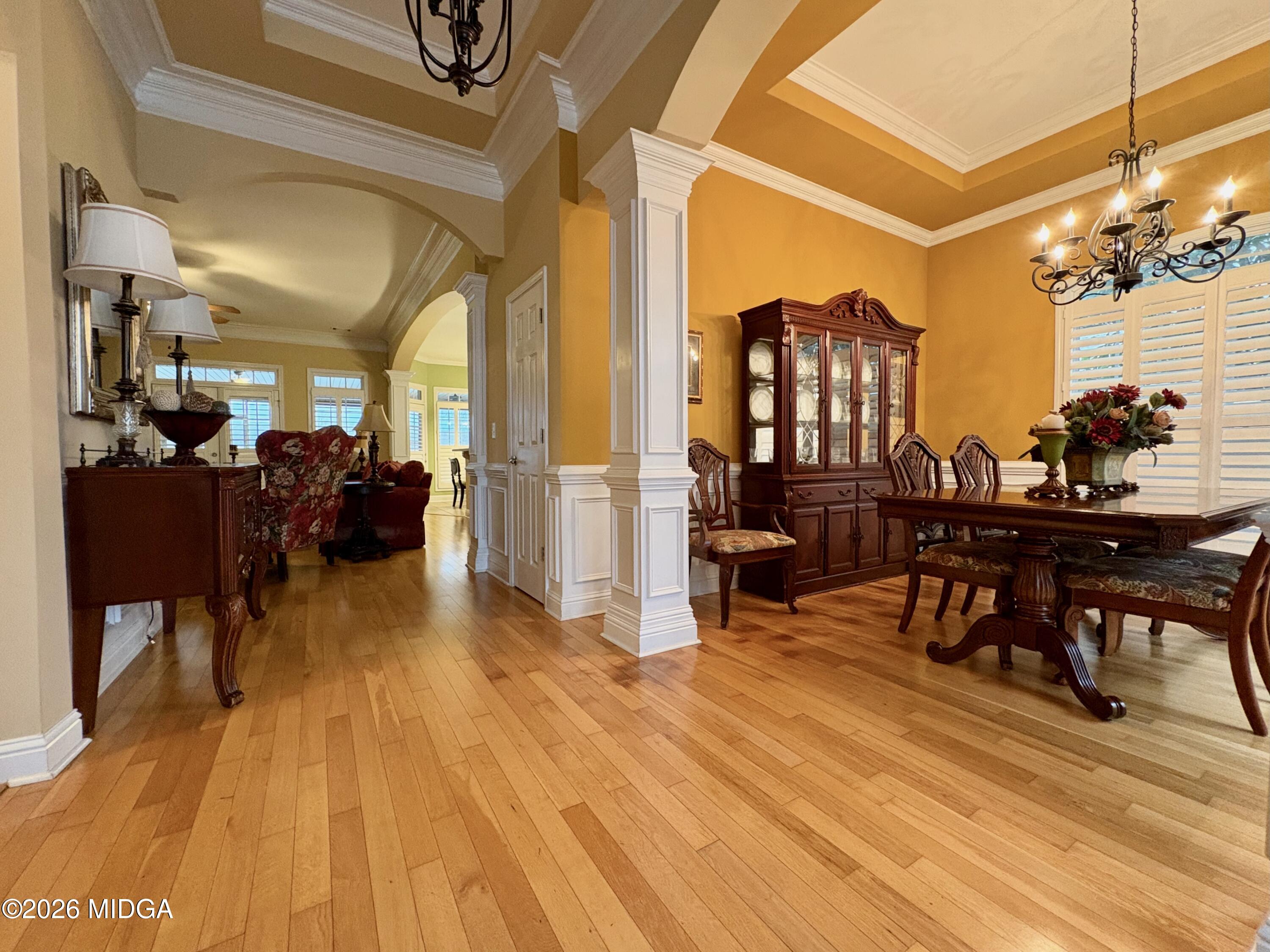 119 Bartlett Way Centerville, GA 31028 - Photo 4 of 48 a view of a dining room with furniture and chandelier