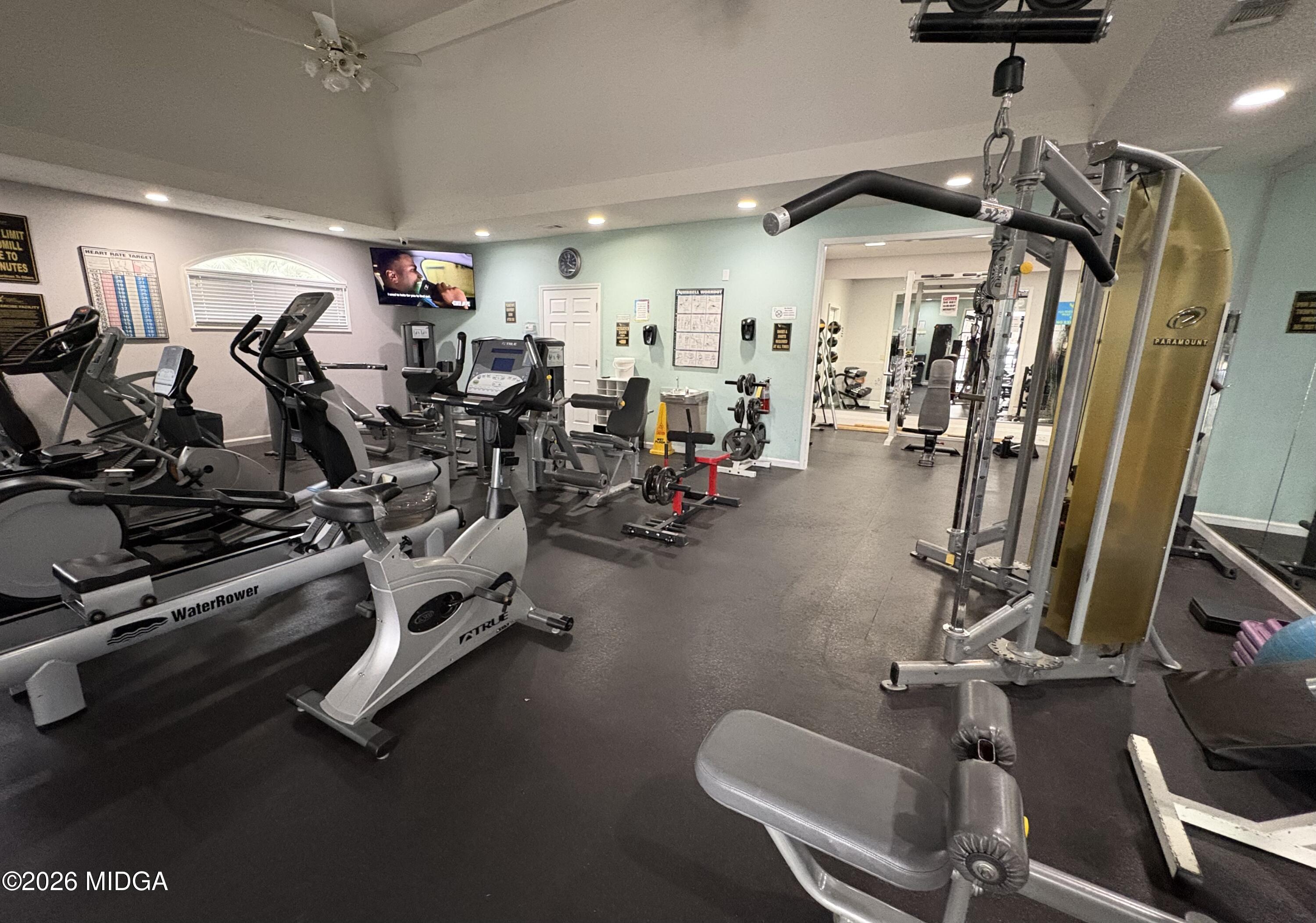 119 Bartlett Way Centerville, GA 31028 - Photo 43 of 48 a view of a room with gym equipment