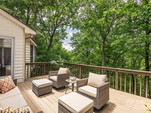 a view of a patio on the roof deck
