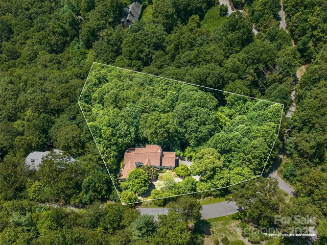 a view of a green field with lots of bushes