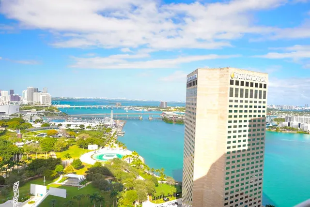 a view of ocean with city