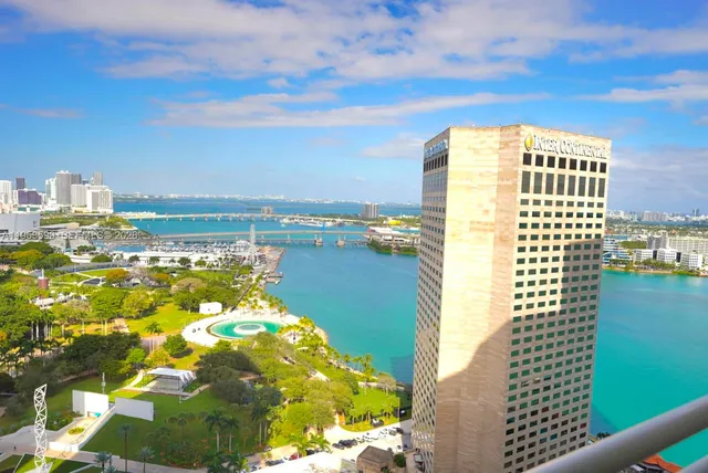 a view of a city with ocean