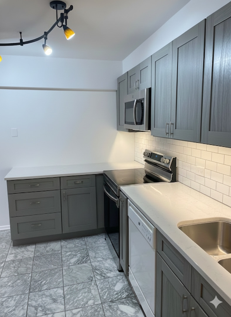 Undisclosed Address Chicago, IL 60613 - Photo 3 of 13 a kitchen with a cabinets and appliances