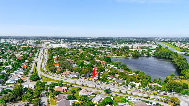 an aerial view of a city