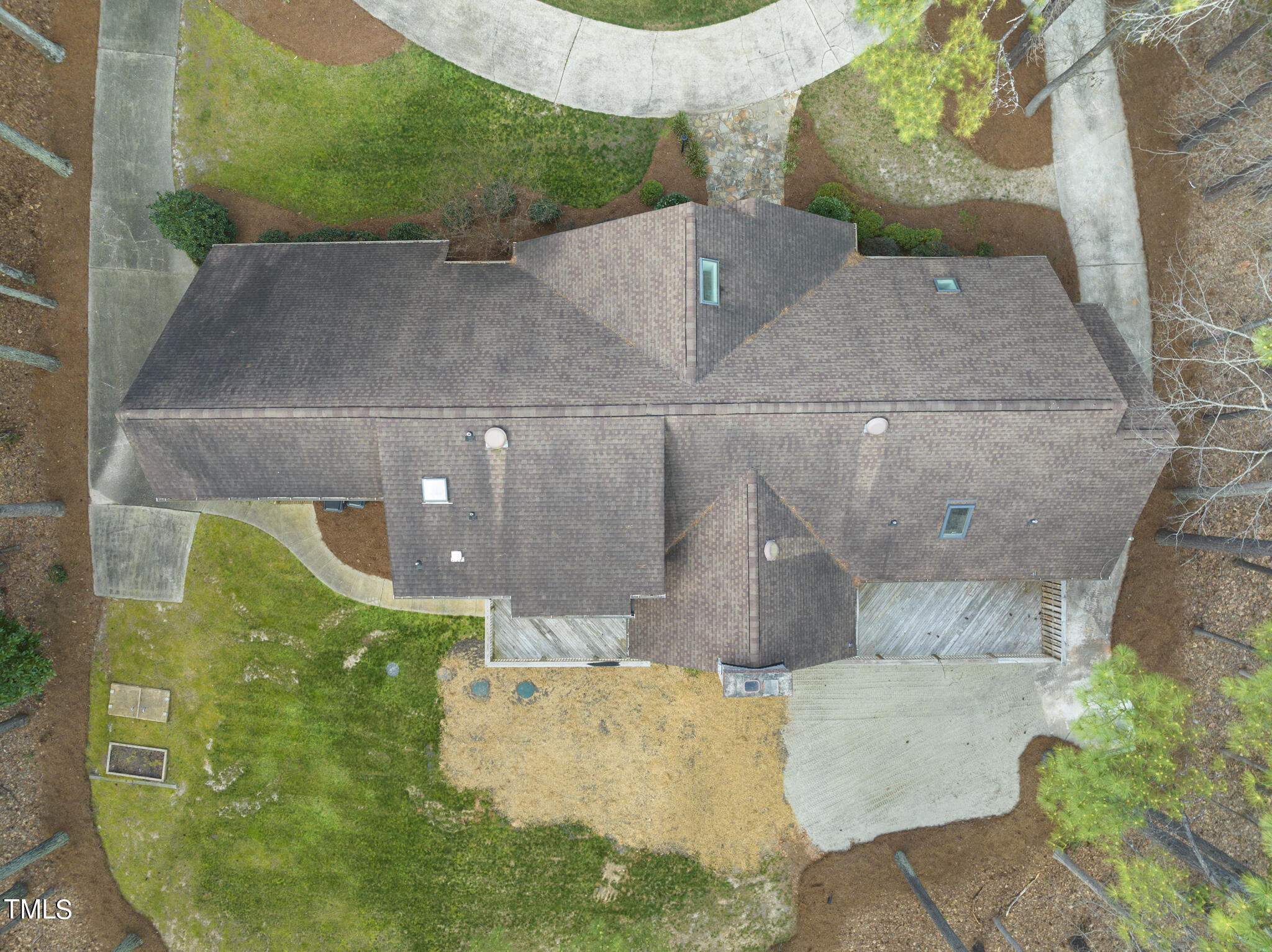 8120 Hawkshead Road Wake Forest, NC 27587 - Photo 54 of 70 an aerial view of a house with a yard