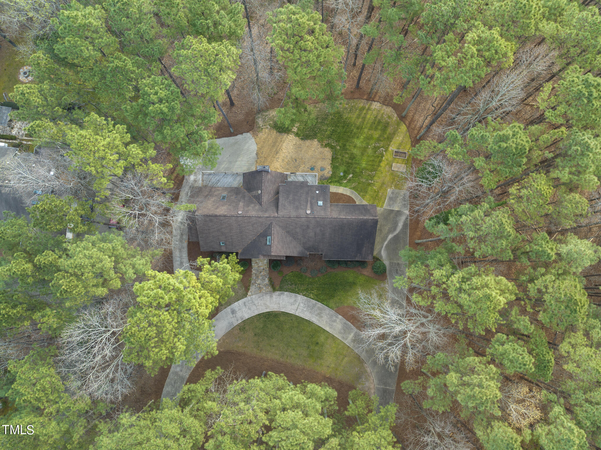 8120 Hawkshead Road Wake Forest, NC 27587 - Photo 56 of 70 an aerial view of a house with a yard