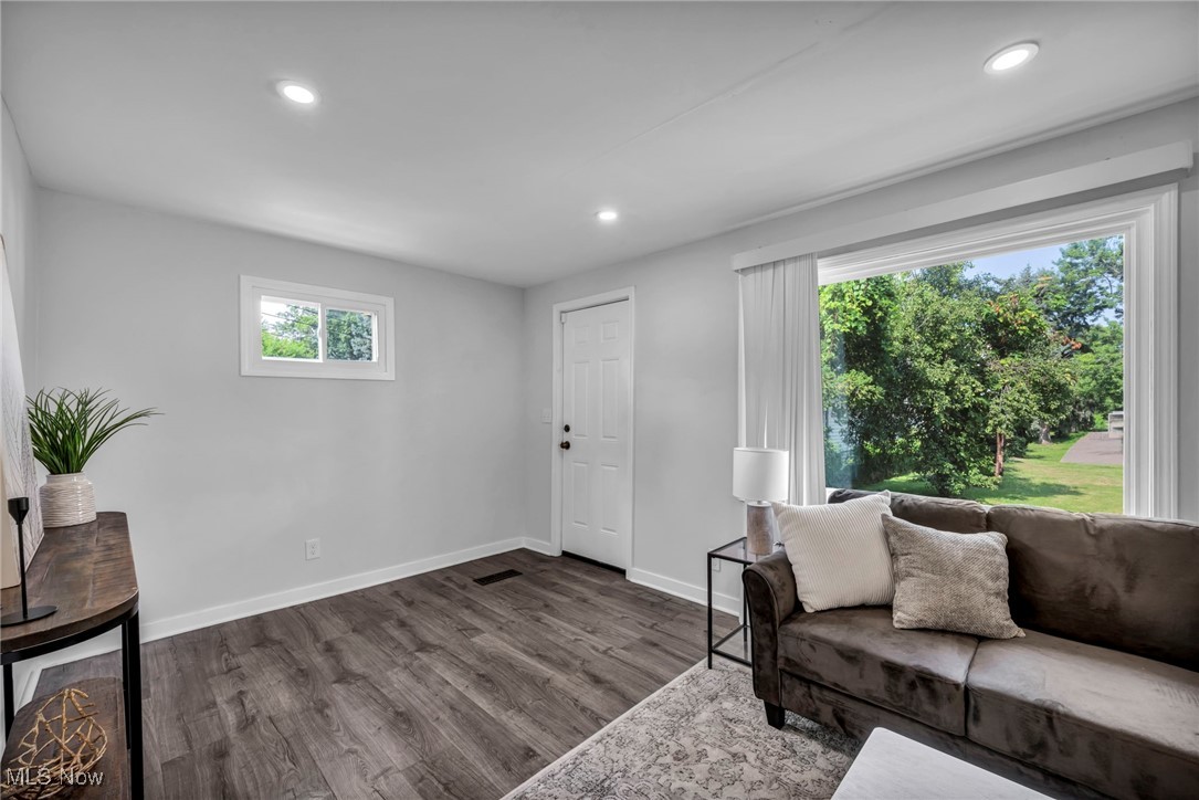 4649 Burleigh Road Cleveland, OH 44125 - Photo 10 of 37 Living room featuring recessed lighting and wood finished floors