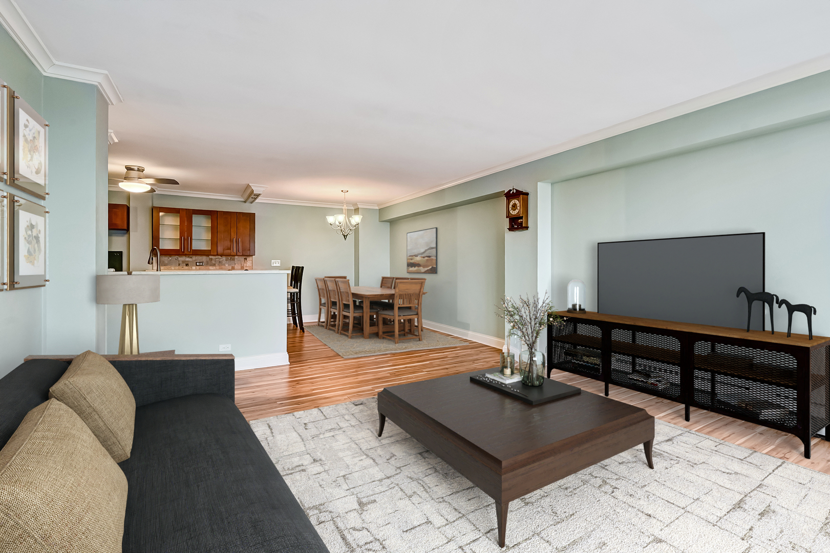 2211 South Highland Avenue, Unit 3E Lombard, IL 60148 - Photo 14 of 25 a living room with furniture and wooden floor