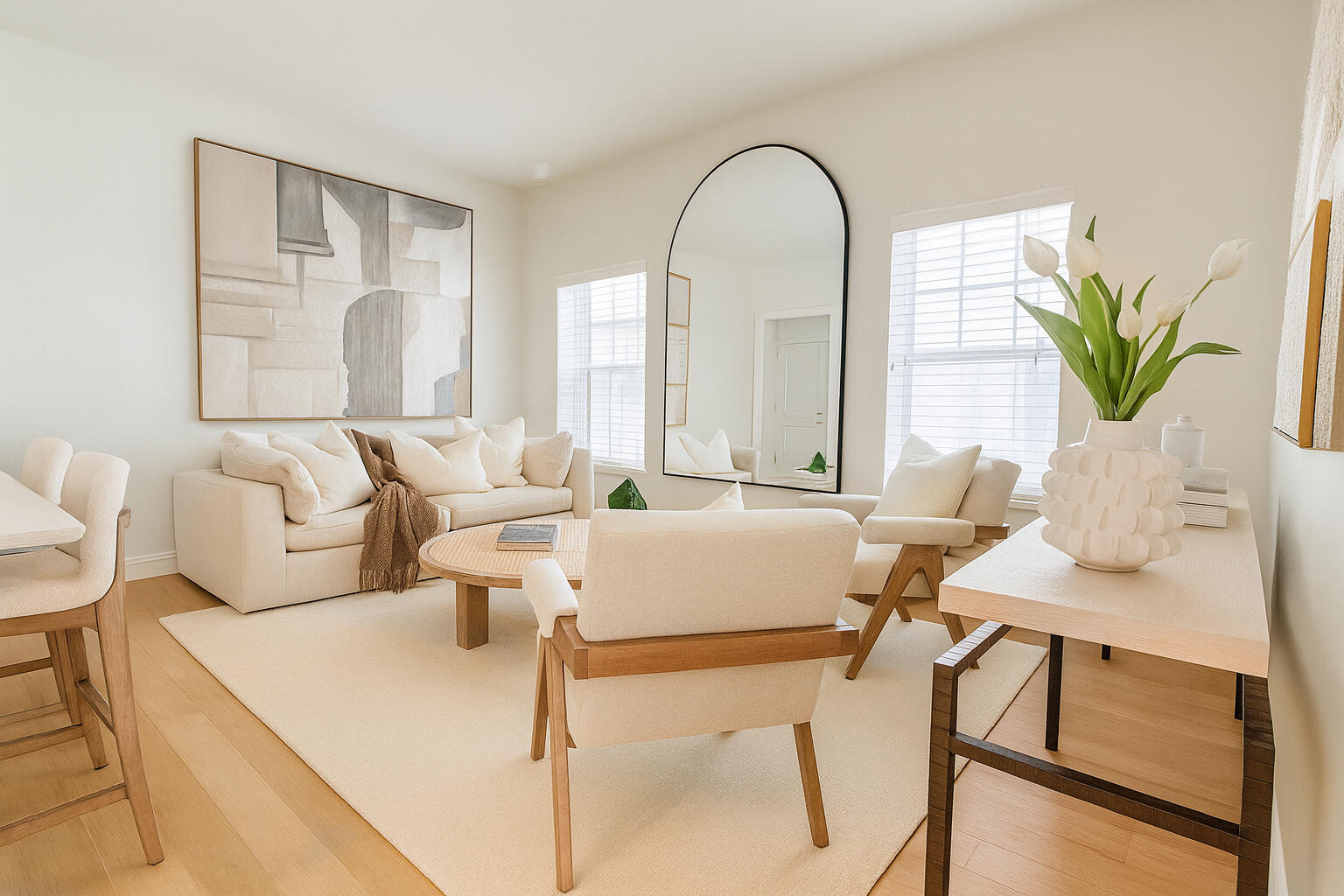 184 Sunset Avenue, Unit 303 Palm Beach, FL 33480 - Photo 2 of 11 a living room with furniture and a large window