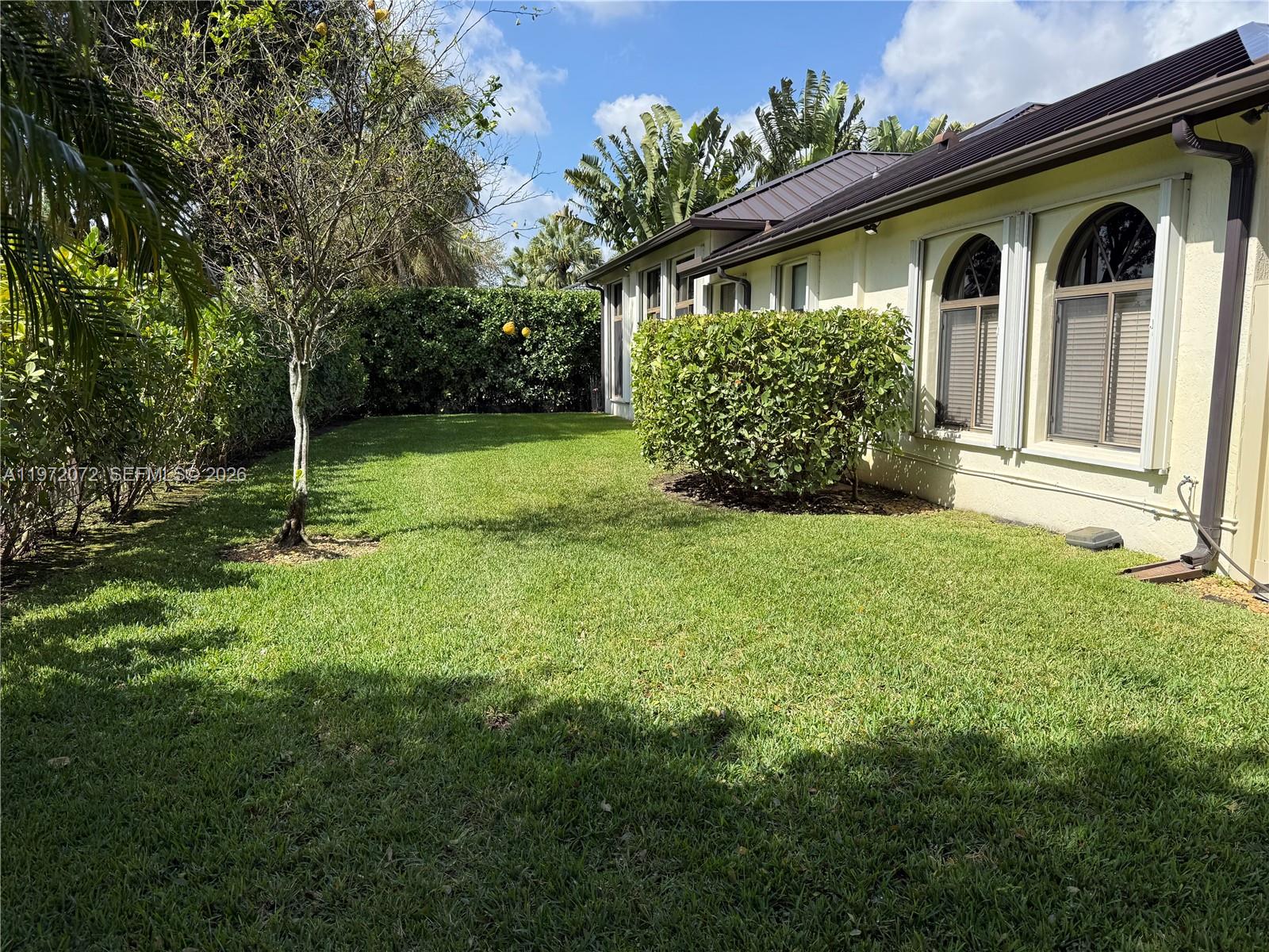 18610 Southwest 39th Court Miramar, FL 33029 - Photo 24 of 32 a view of a yard in front of a house with plants and large tree