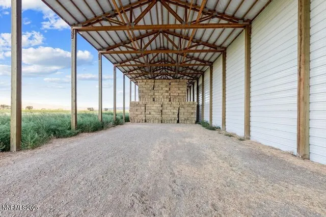 a view of a room with sliding door and garage