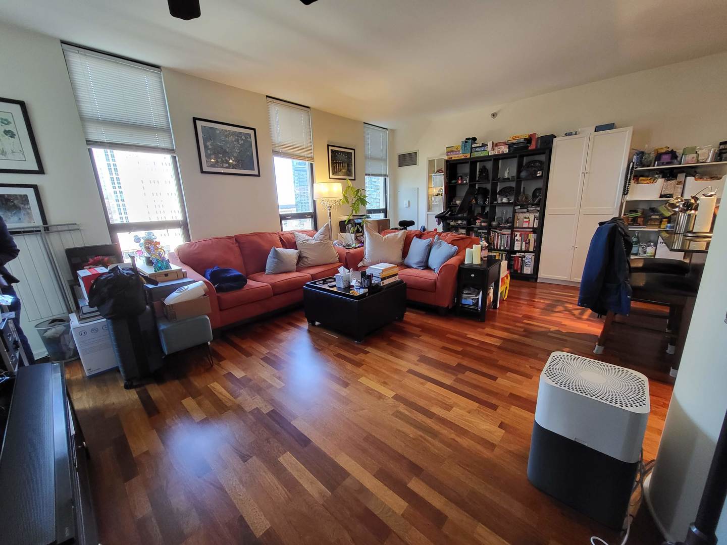 1255 South State Street, Unit 1203 Chicago, IL 60605 - Photo 9 of 21 a living room with furniture a flat screen tv and a window