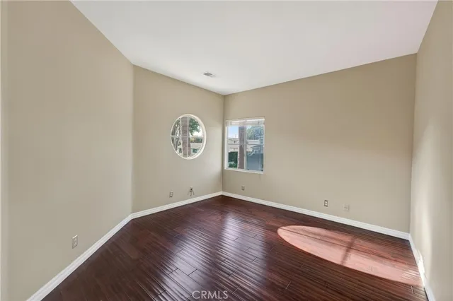 an empty room with window