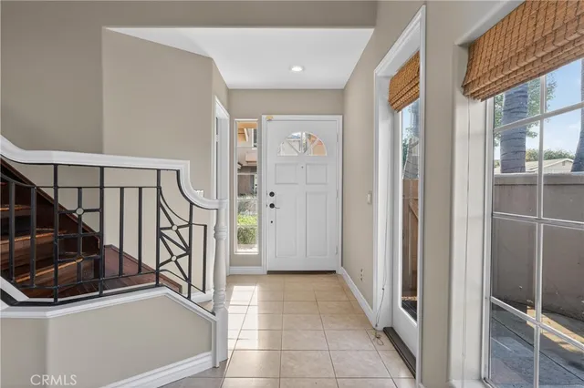 a view of a hallway with entryway