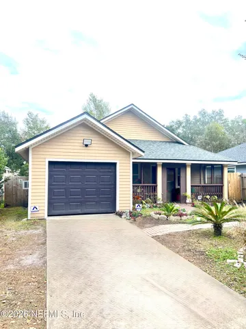 a house view with a outdoor space
