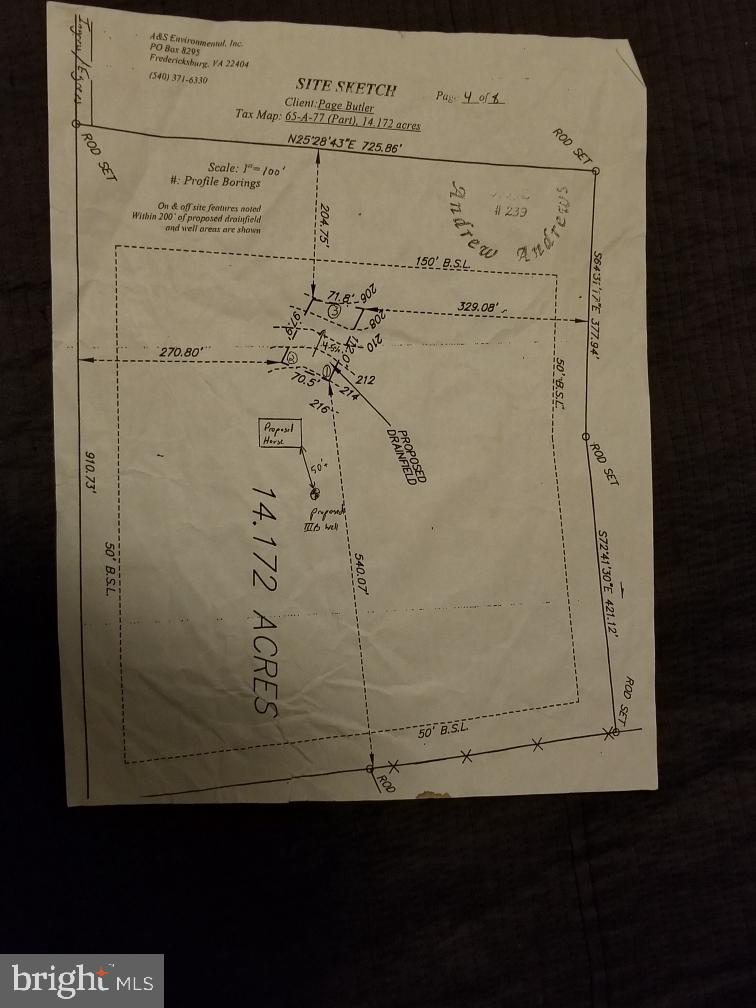 Carter's Gate Ruther Glen Ruther Glen, VA 22546 - Photo 3 of 12 Site Sketch, Tax Map 65-A-77, 14.172 Acres