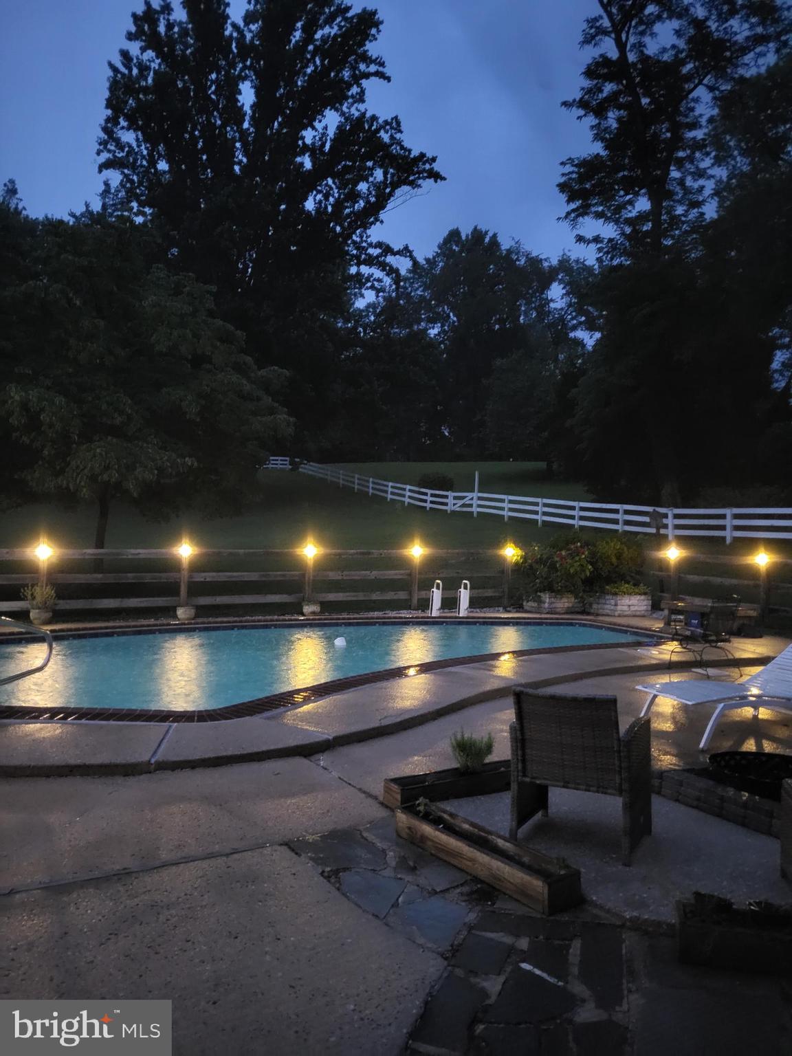 12804 Dulaney Valley Road Glen Arm, MD 21057 - Photo 54 of 56 Lighted pool at dusk!
