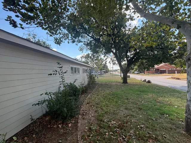 a view of outdoor space with garden