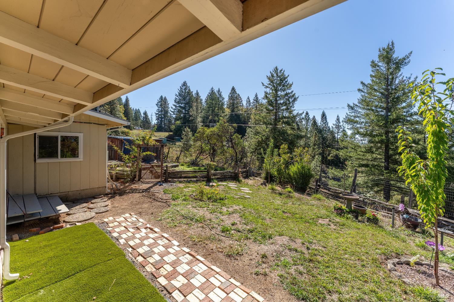 3651 Ridgewood Road Willits, CA 95490 - Photo 35 of 46 Yard space off the back deck.