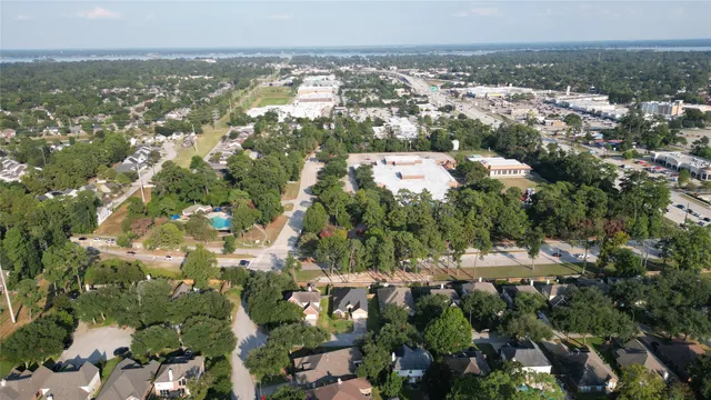 an aerial view of multiple house