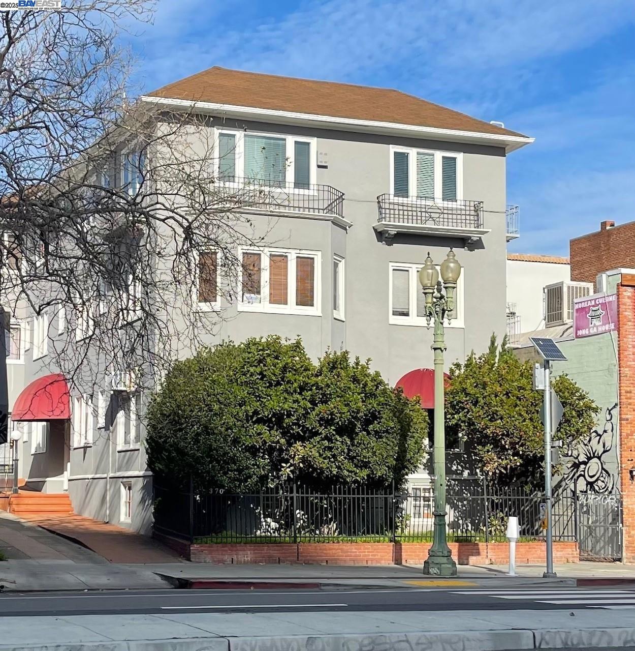 a front view of a multi story residential apartment building