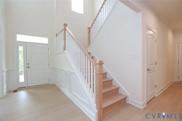 a view of a hallway with entryway